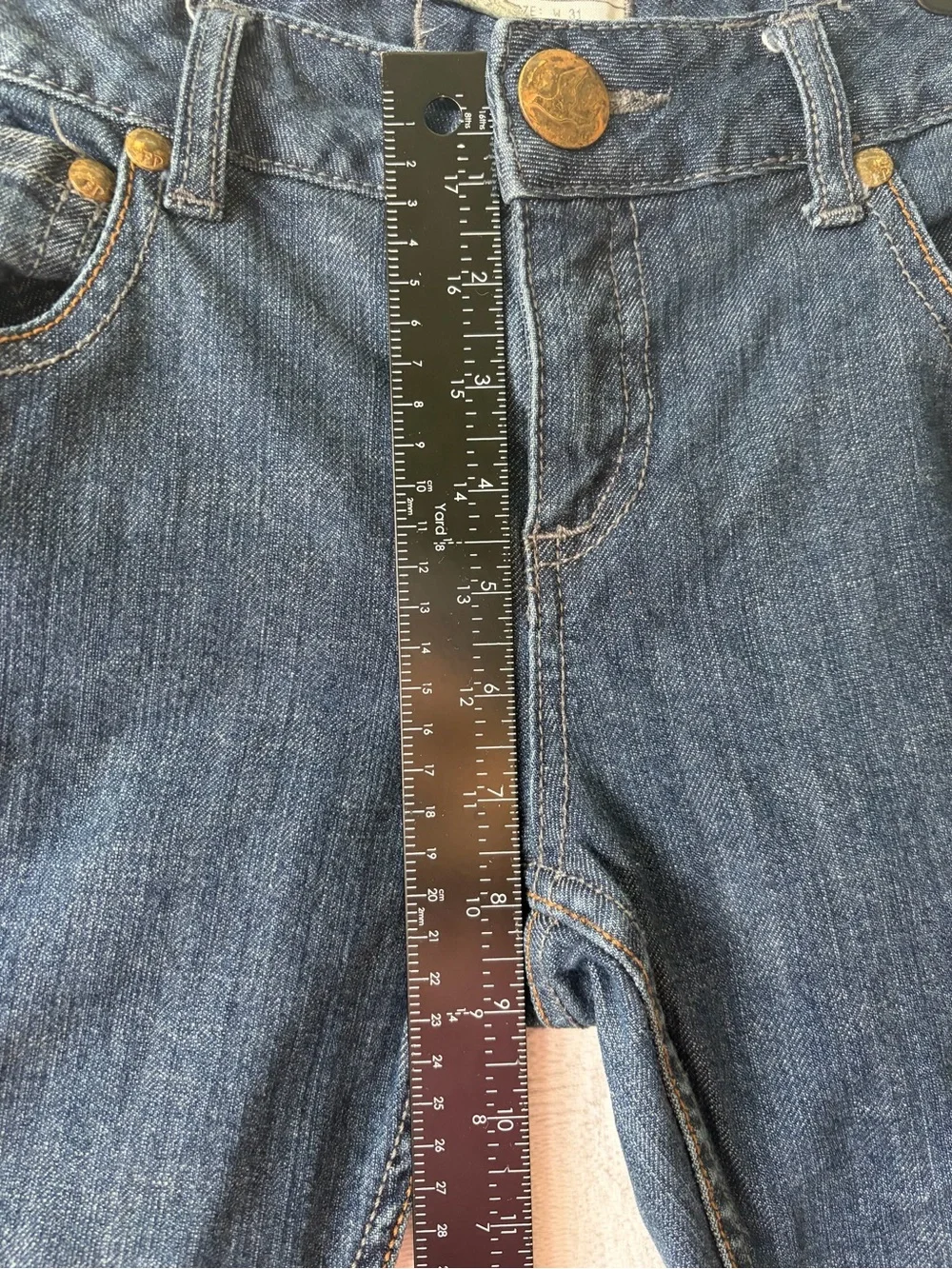 Free People Dark Blue Skinny Jeans with Ankle Zippers